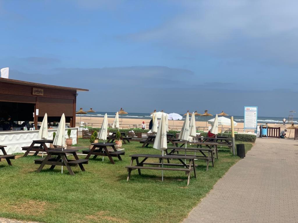 Blanca Beach Vue Laterale Sur Mer Сиди Рахал Екстериор снимка